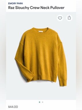 emory park Crewneck Sweater in Mustard